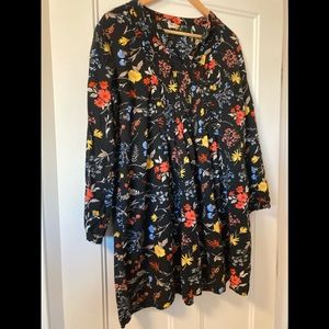 Black floral Old Navy tunic top/dress